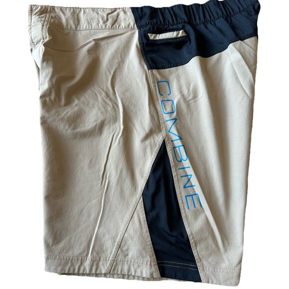 Under Armour Combine Training Shorts XL Tan Beige Athletic Gym Workout - Picture 2 of 10